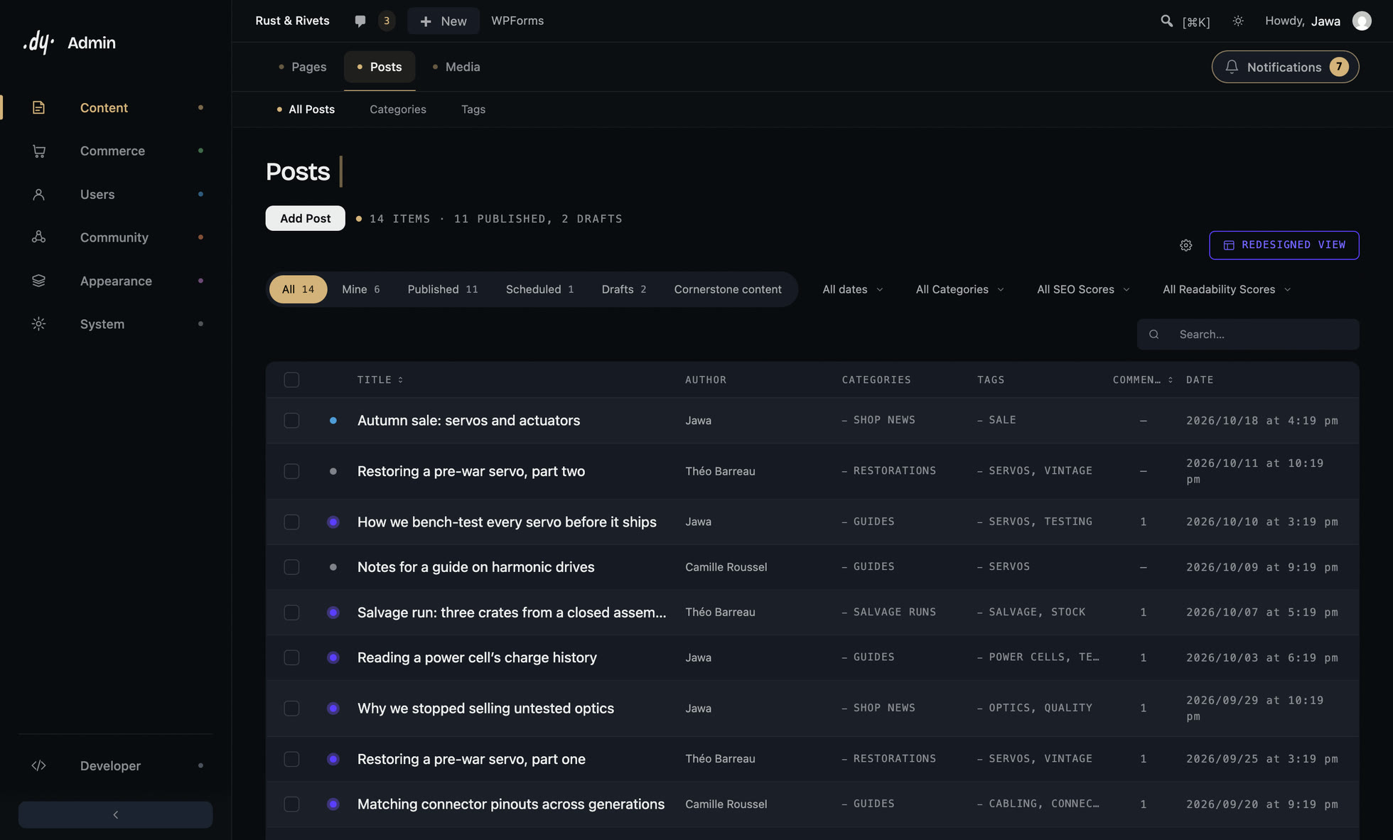 Refined Admin Dashboard is out: the whole WordPress admin, redrawn, for free